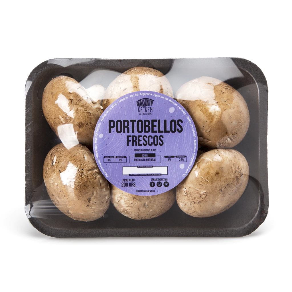 Hongos Portobellos Agroecológicos Bandeja x200Gr 
